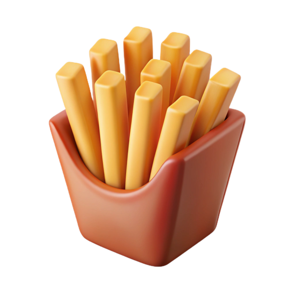 serene abstract Single French Fry Cutout Transparent Background high resolution png