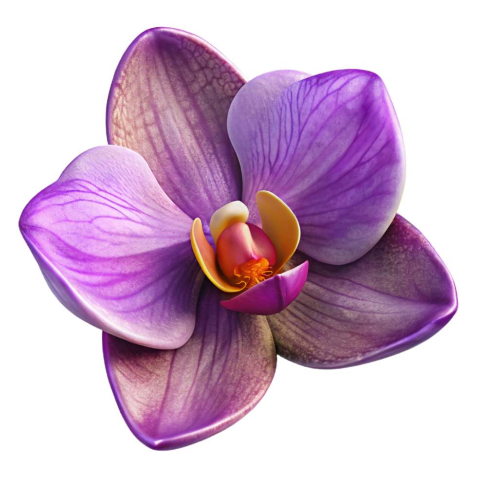 extraordinary classic Single Purple Orchid Isolated on Transparent Background genuine png