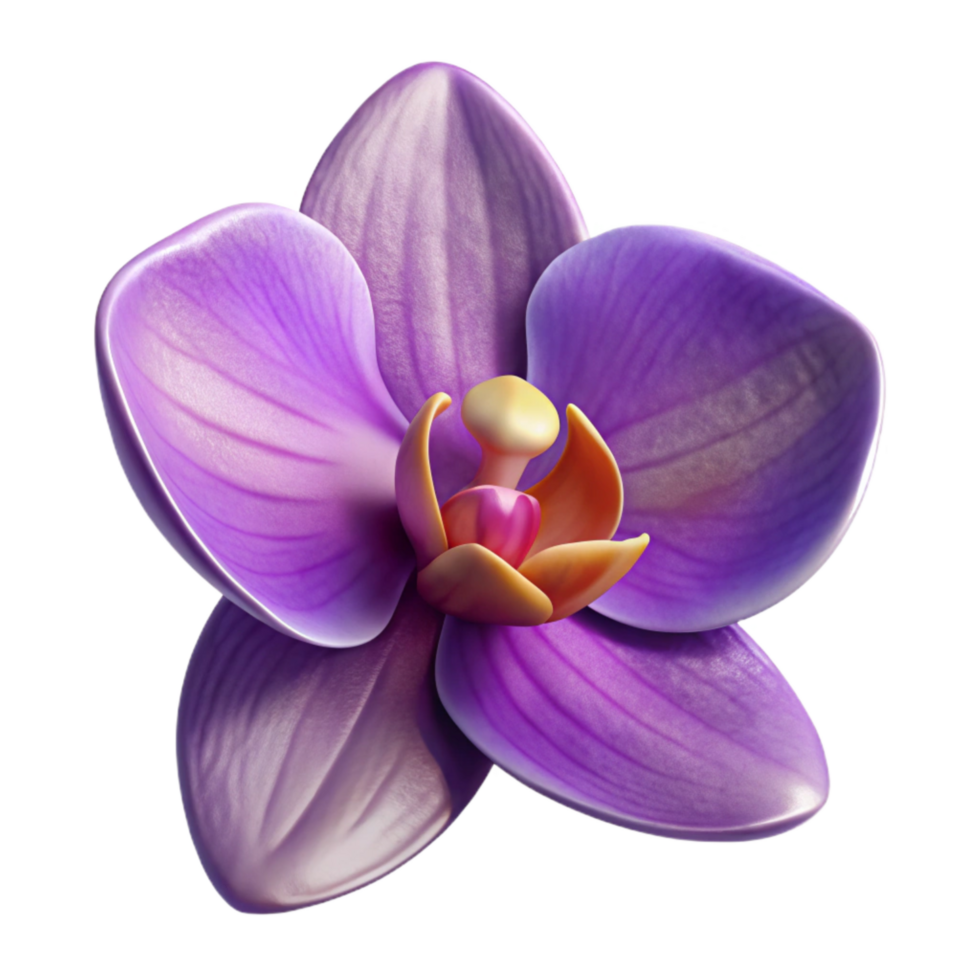 stunning contemporary Single Purple Orchid Isolated on Transparent Background genuine png