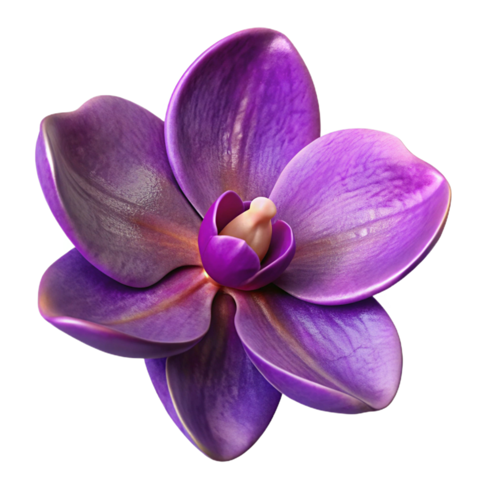 extraordinary abstract Single Purple Orchid Isolated on Transparent Background original png