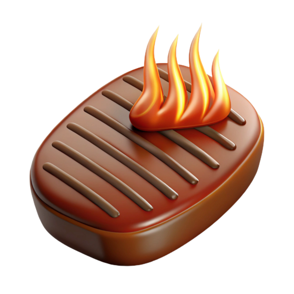 extraordinary artistic Sizzling Steak with Grill Marks Transparent Background 4K png