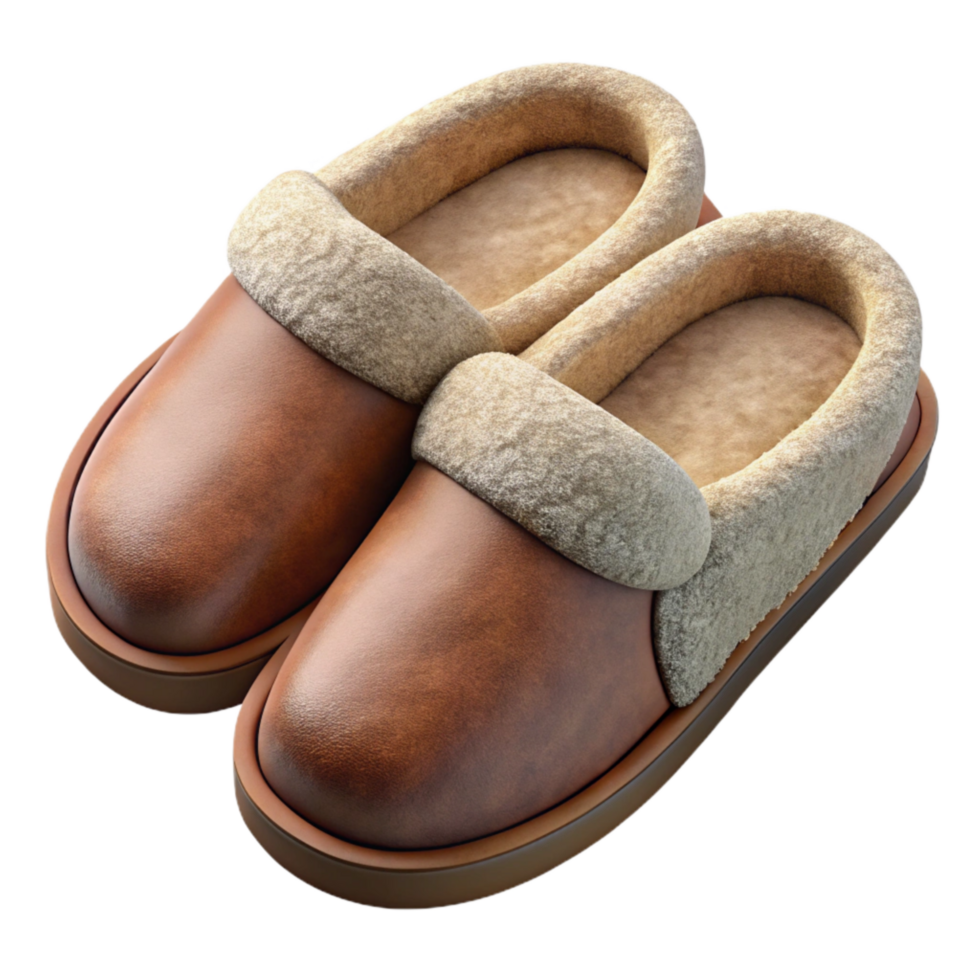 beautiful traditional Slippers with Fleece Lining Isolated exclusive png