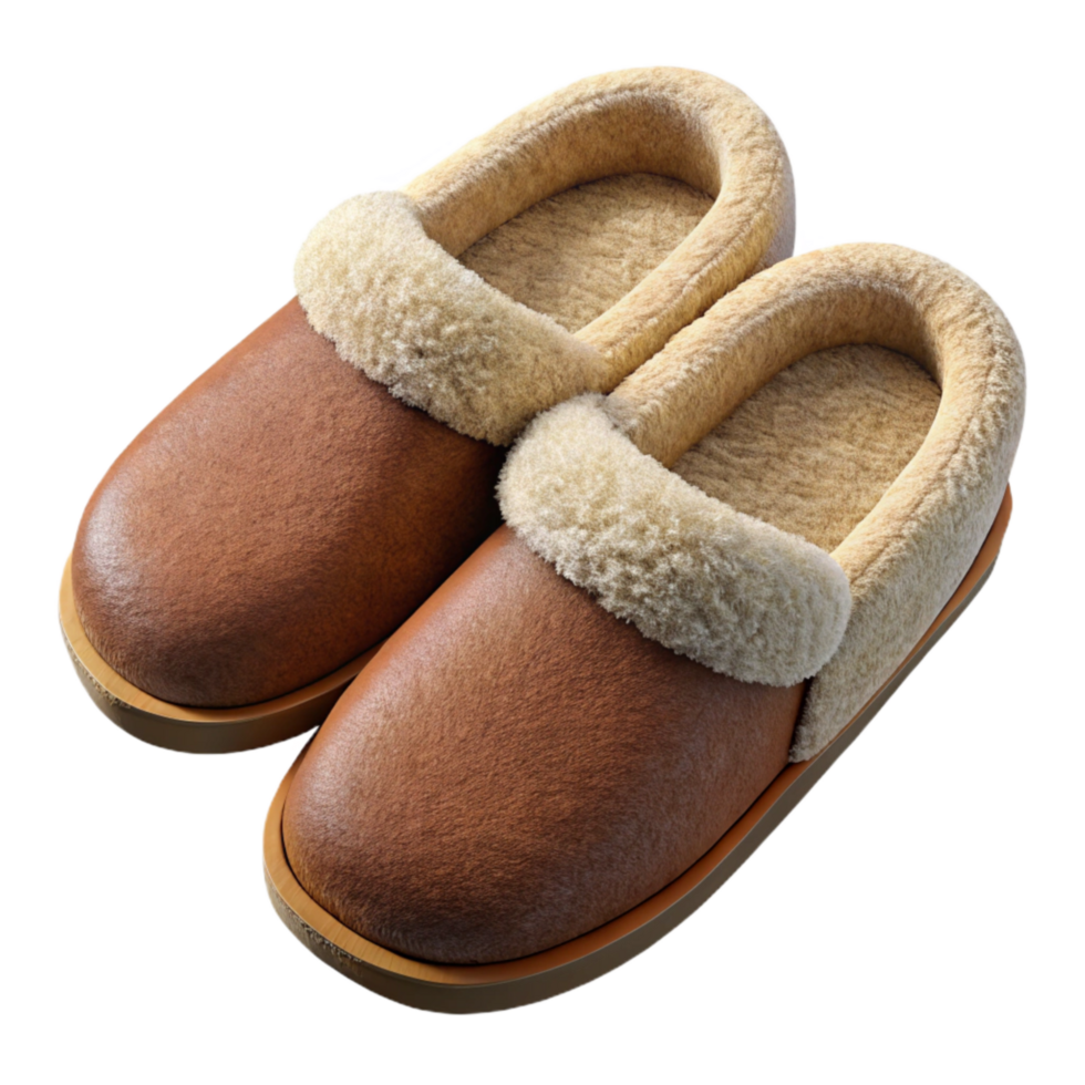 vibrant traditional Slippers with Fleece Lining Isolated 4K png