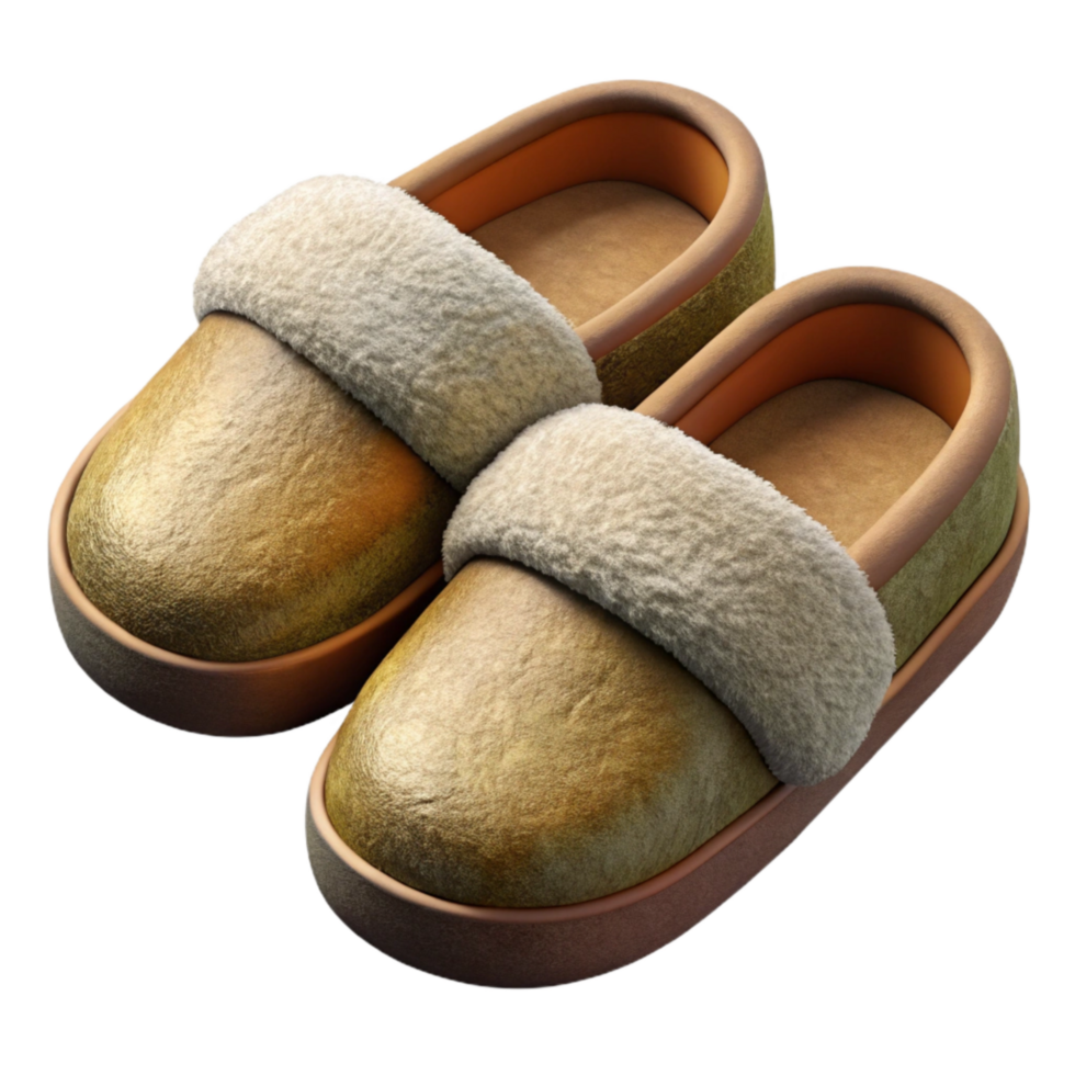 stunning classic Slippers with Fleece Lining Isolated professional png