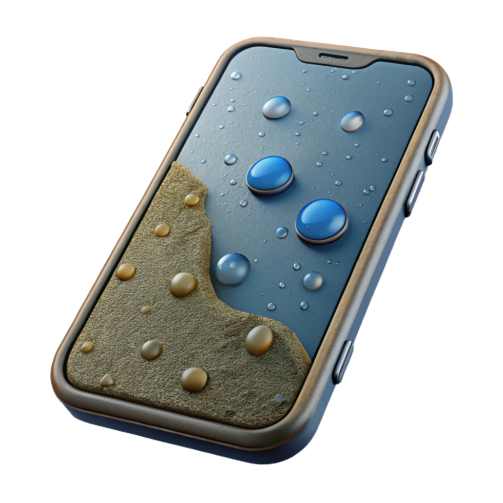 magnificent abstract Smartphone with Water Resistant Design Isolated high resolution png