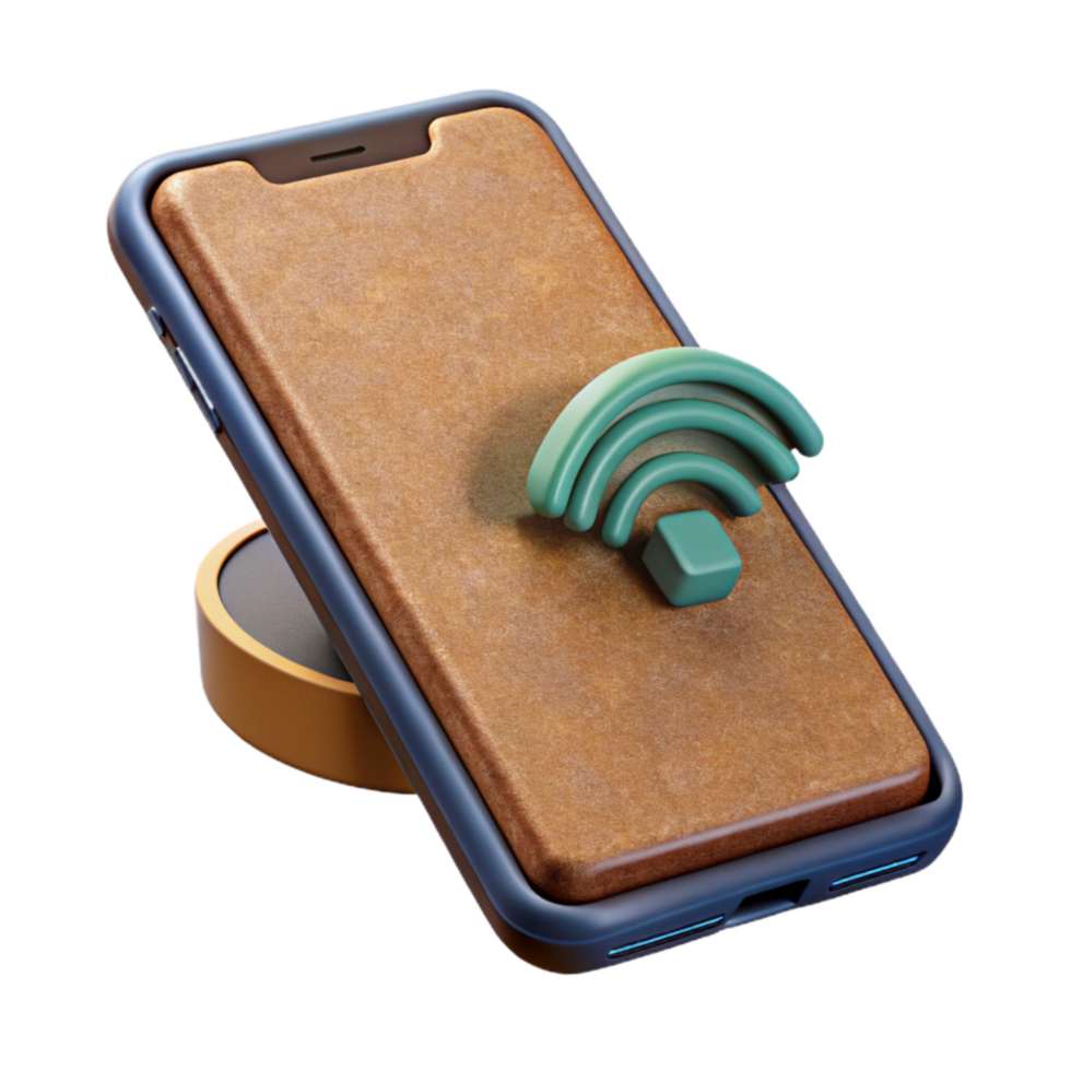 elegant contemporary Smartphone with Wireless Charging Capability Transparent Background 4K png