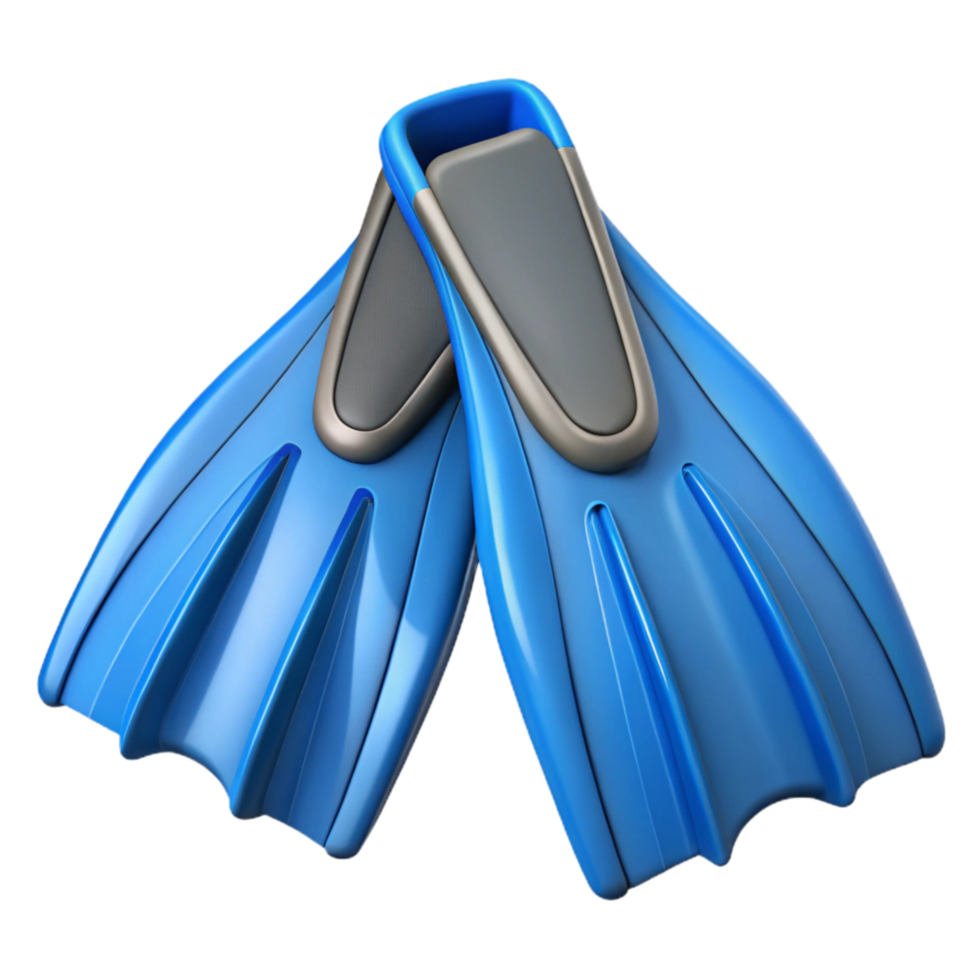 stunning classic Snorkeling Fins Blue Color Transparent Background premium png