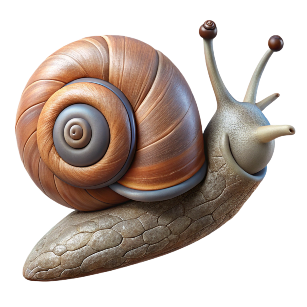 wonderful minimalist Snail Crawling on Branch Cutout exclusive png