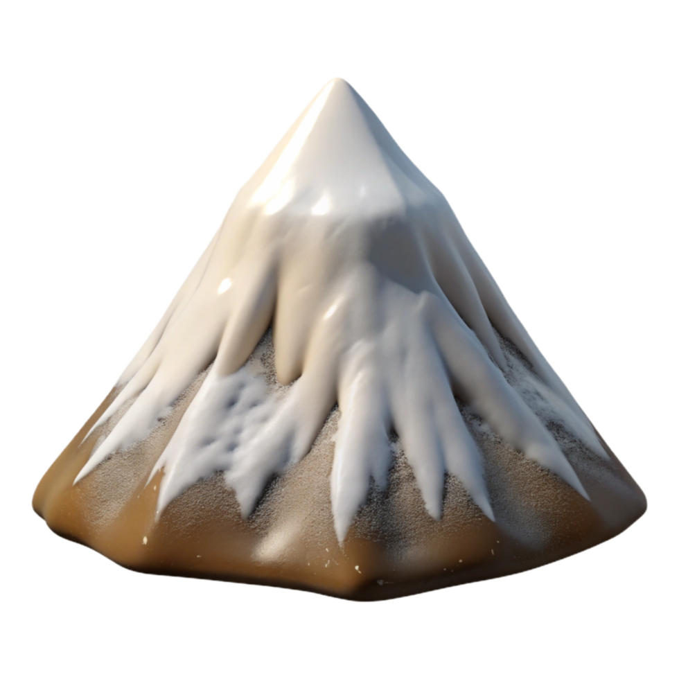 elegant modern Mountain Peak Snow Capped Cutout Element genuine png