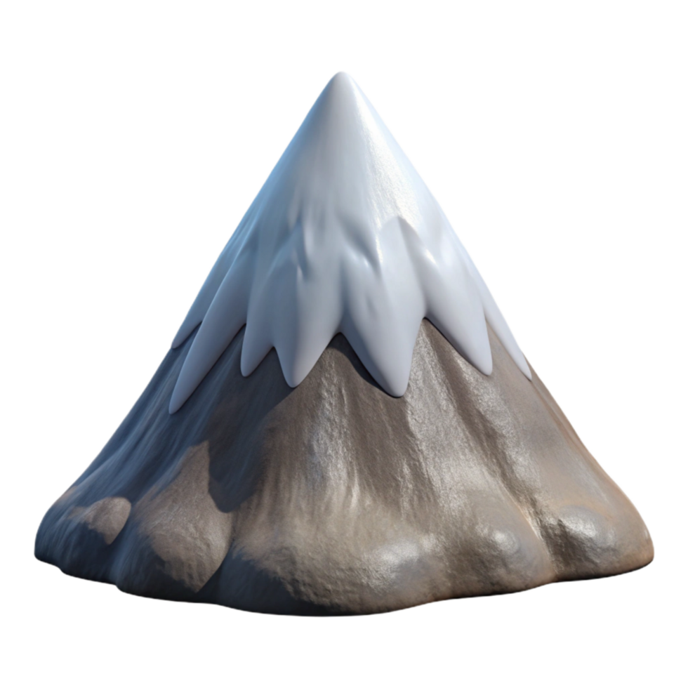 serene rustic Mountain Peak Snow Capped Cutout Element exclusive png
