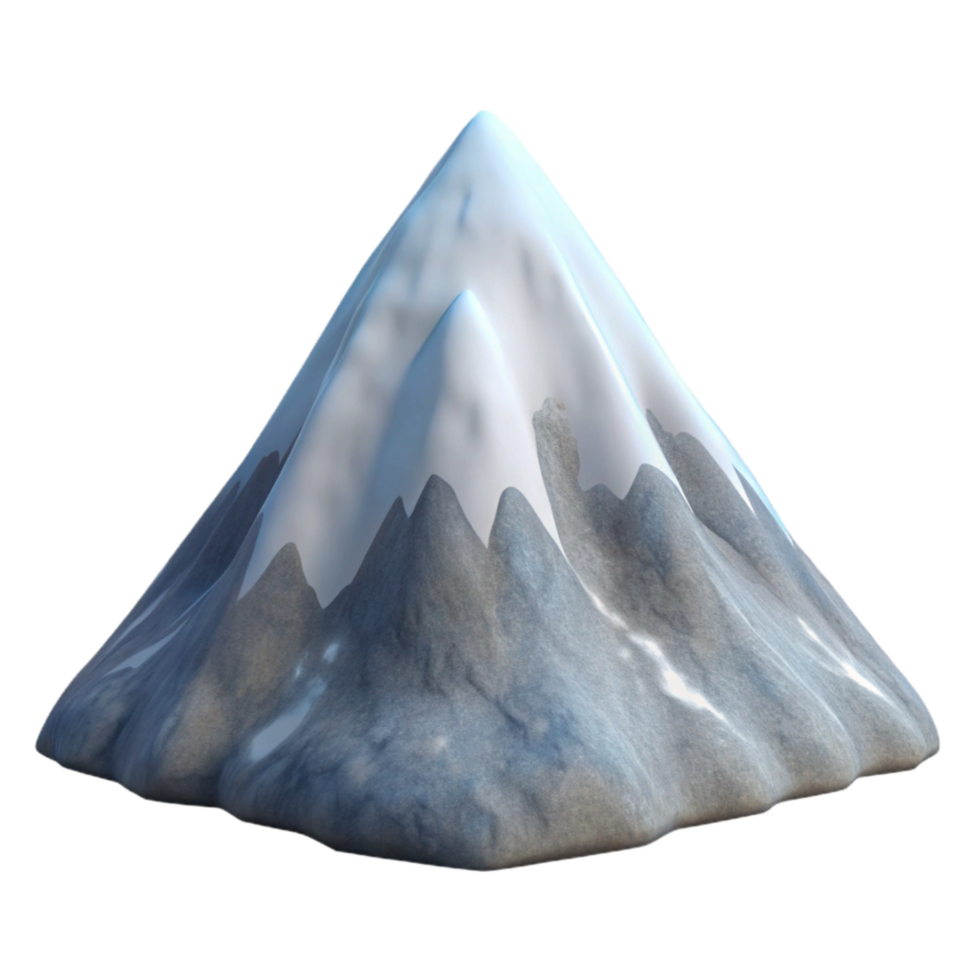 stunning rustic Mountain Peak Snow Capped Cutout Element 4K png