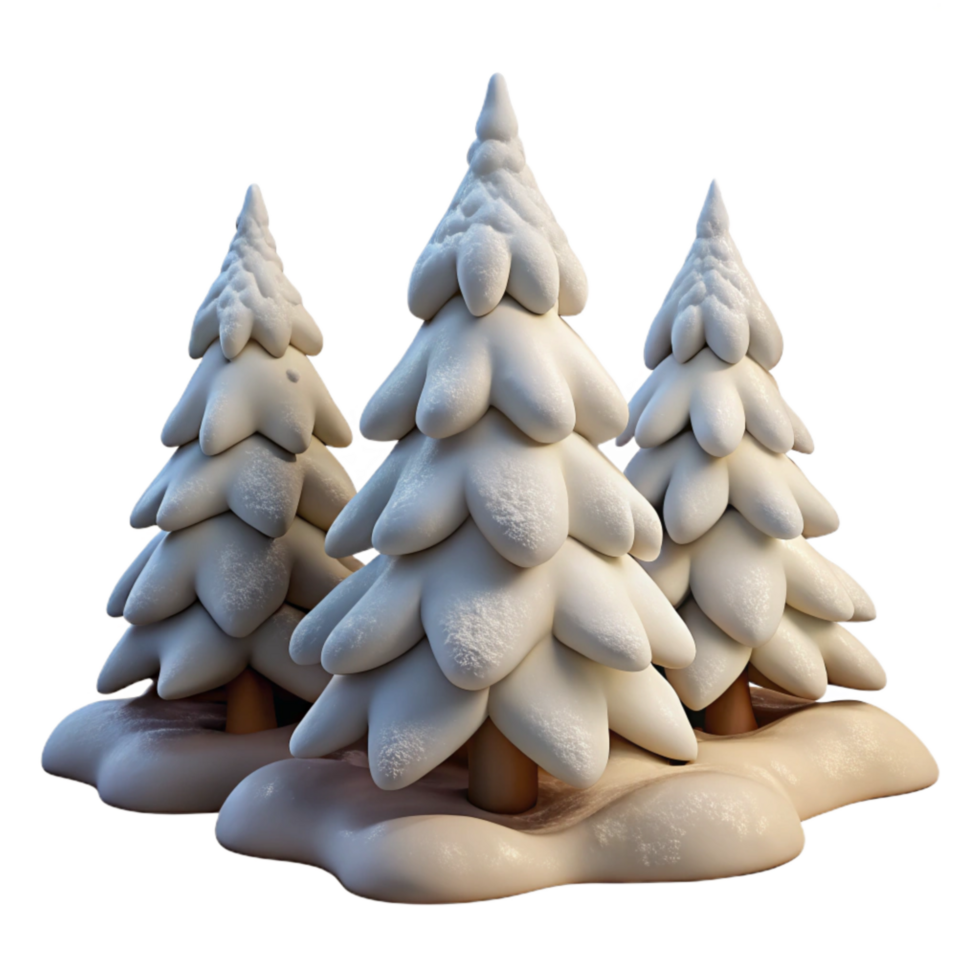 extraordinary artistic Snow Covered Pine Trees Isolated Element high quality png