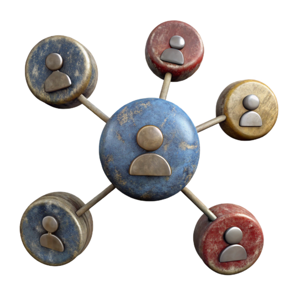 extraordinary artistic Social Media Network Connections Cutout with Transparency 4K png
