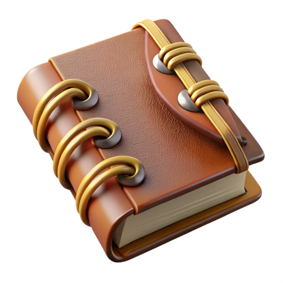 extraordinary artistic Spiral Notebook with Leather Cover Cutout Element high resolution png