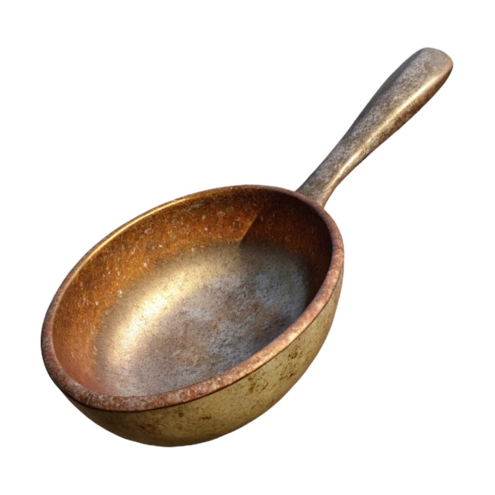 elegant artistic Spoon with Deep Bowl Cutout Transparent Background exclusive png
