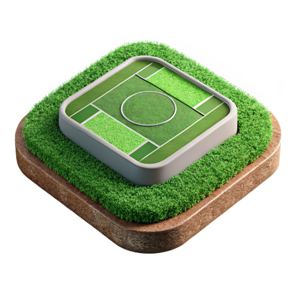 vibrant minimalist Sports Field Green Grass Texture Cutout Element high resolution png