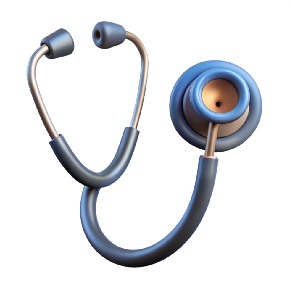 elegant contemporary Stethoscope Classic Design Isolated on Transparent Background 4K png
