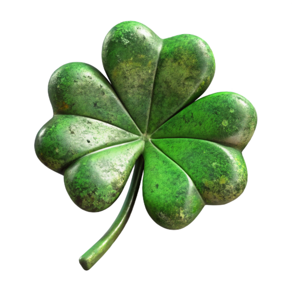 serene artistic St Patricks Day Shamrock Green Clover Isolated 4K png