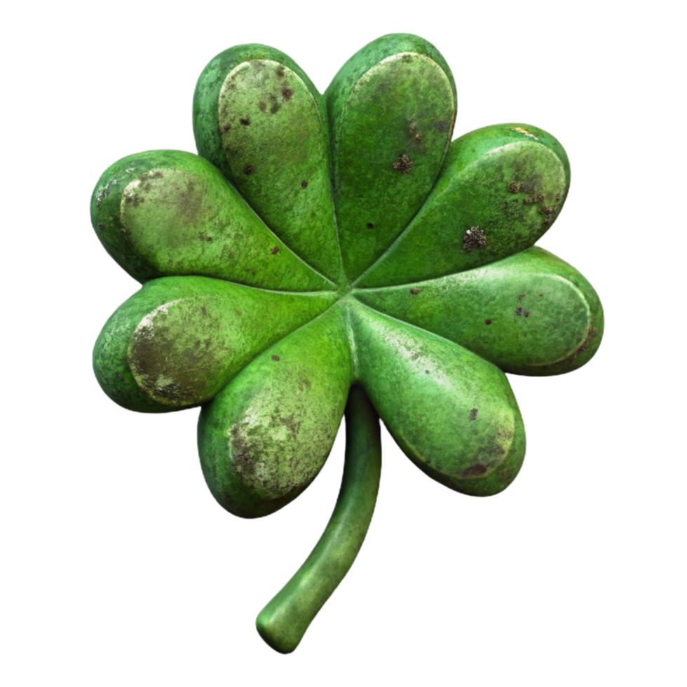 dramatic artistic St Patricks Day Shamrock Green Clover Isolated authentic png
