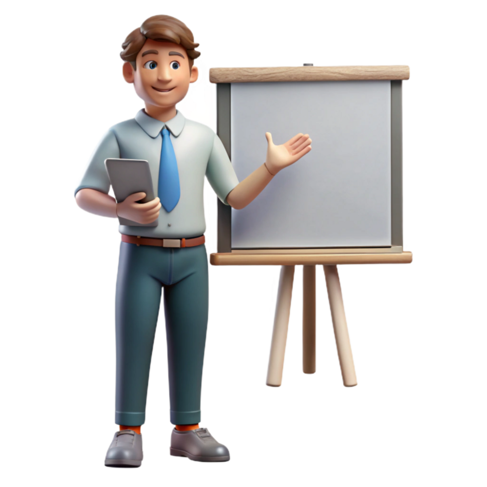dramatic abstract Student Giving a Presentation Front View Transparent high resolution png