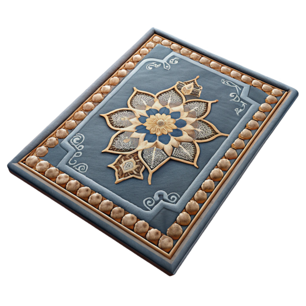 impressive traditional Stylish Floor Rug with Geometric Pattern Transparent Background authentic png