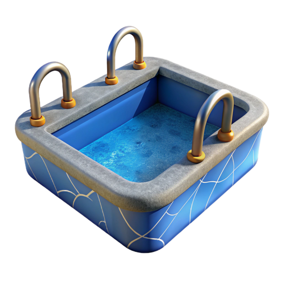 elegant modern Swimming Pool Blue Water Surface Transparent Background original png
