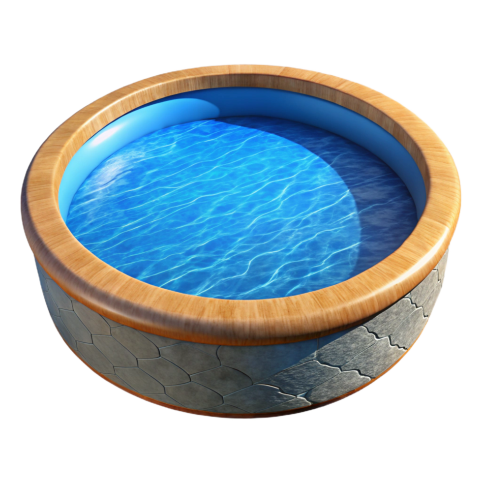 stunning rustic Swimming Pool Blue Water Surface Transparent Background original png