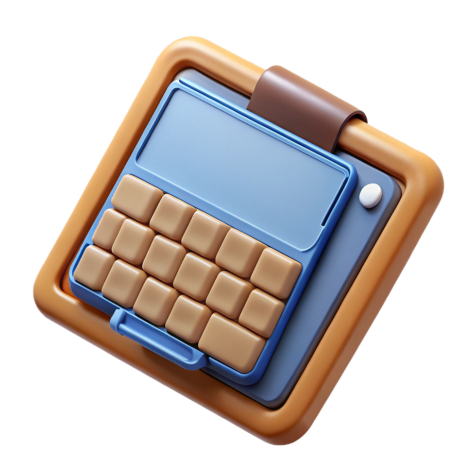 serene modern Tablet with Keyboard Case Top View on Transparent Background authentic png