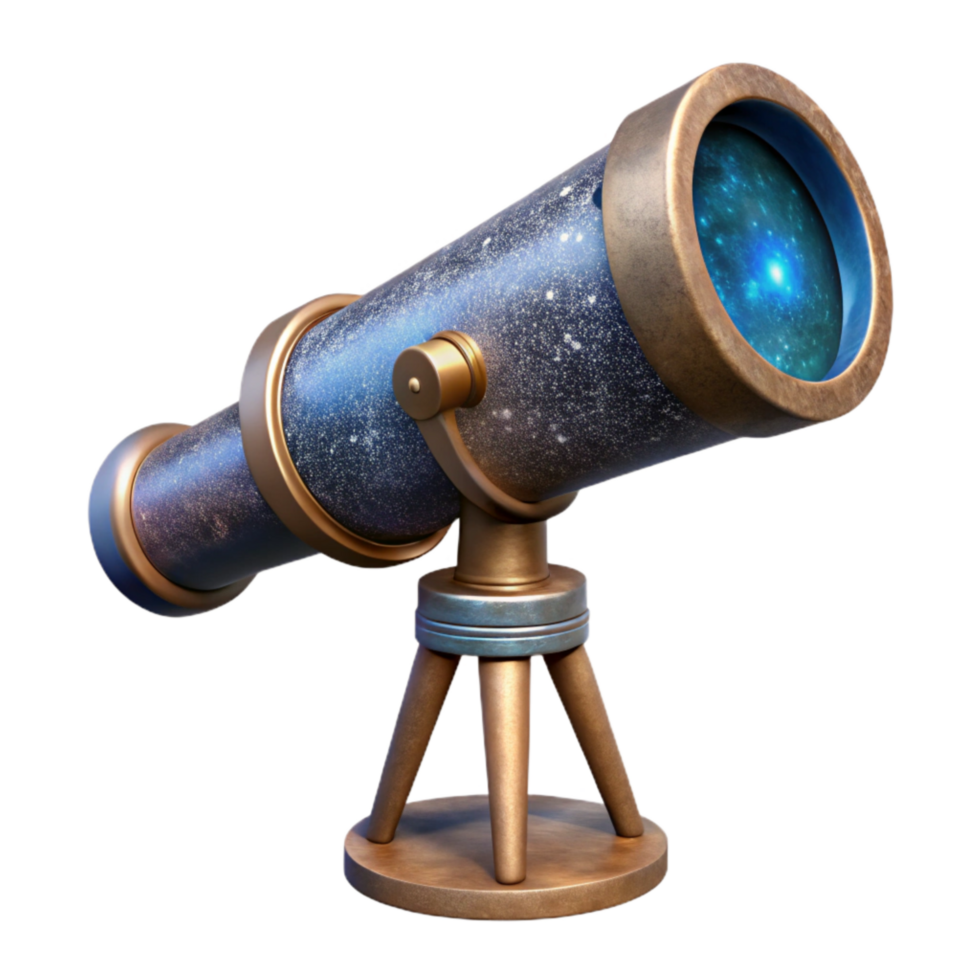 stunning rustic Telescope Observing Distant Galaxy Cutout Transparent Background exclusive png