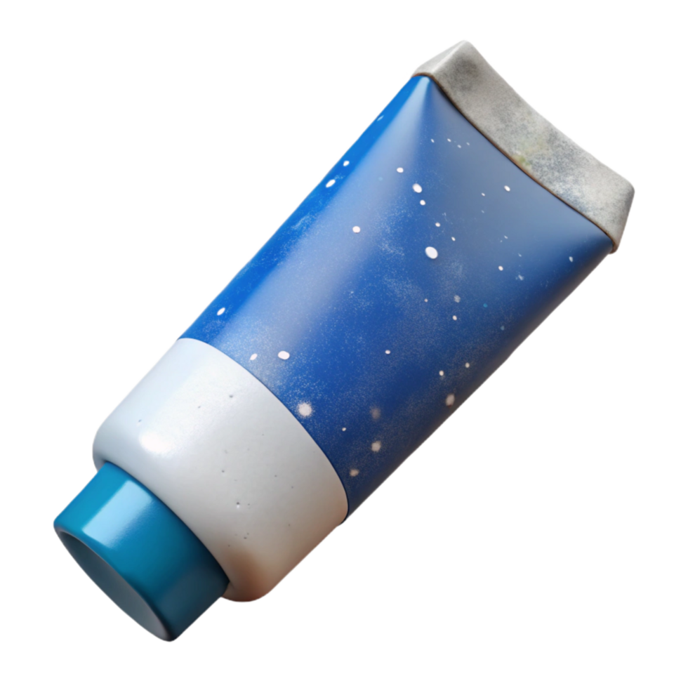 elegant creative Toothpaste Tube White and Blue Isolated exclusive png
