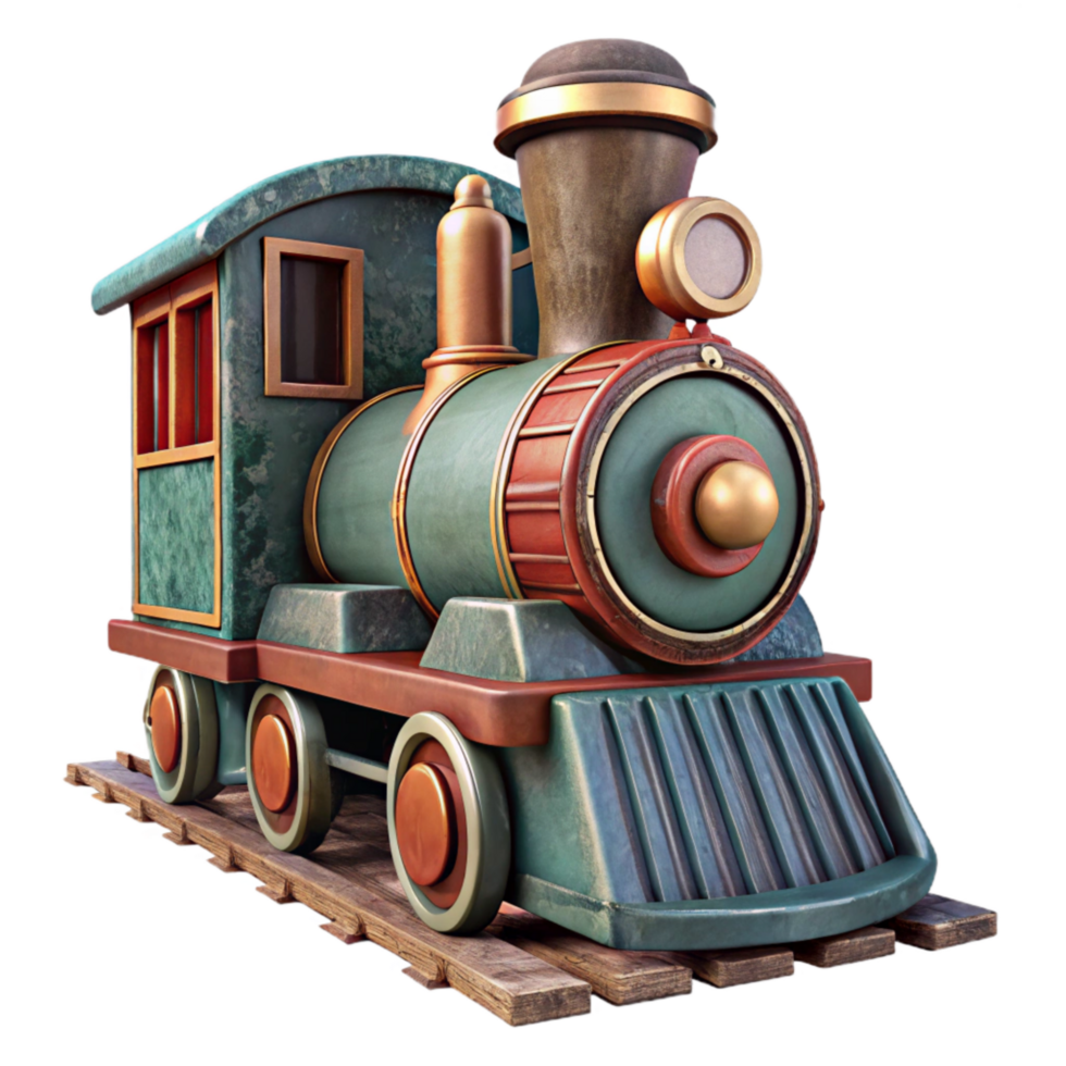 magnificent classic Train on Tracks Front View Cutout original png