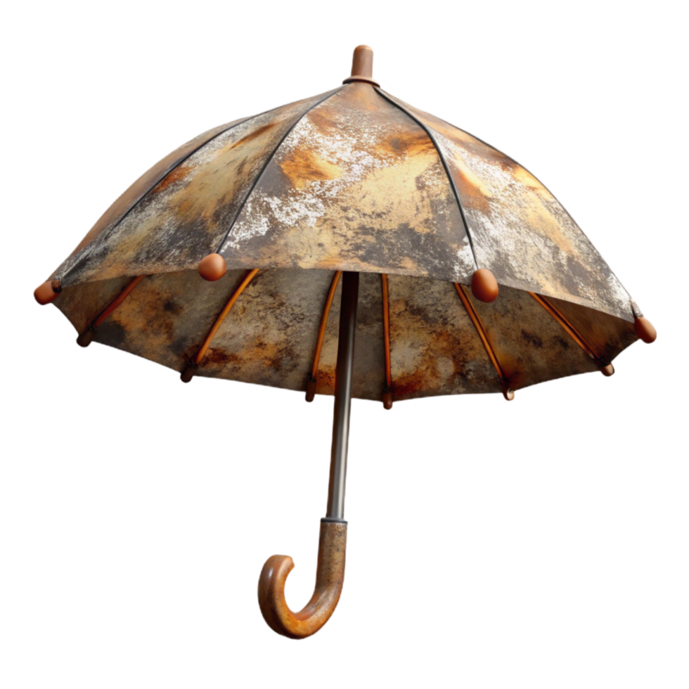 vibrant artistic Umbrella with Wooden Handle Cutout high resolution png