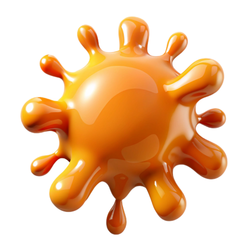 elegant creative Vibrant Orange Paint Splatter Isolated Element exclusive png