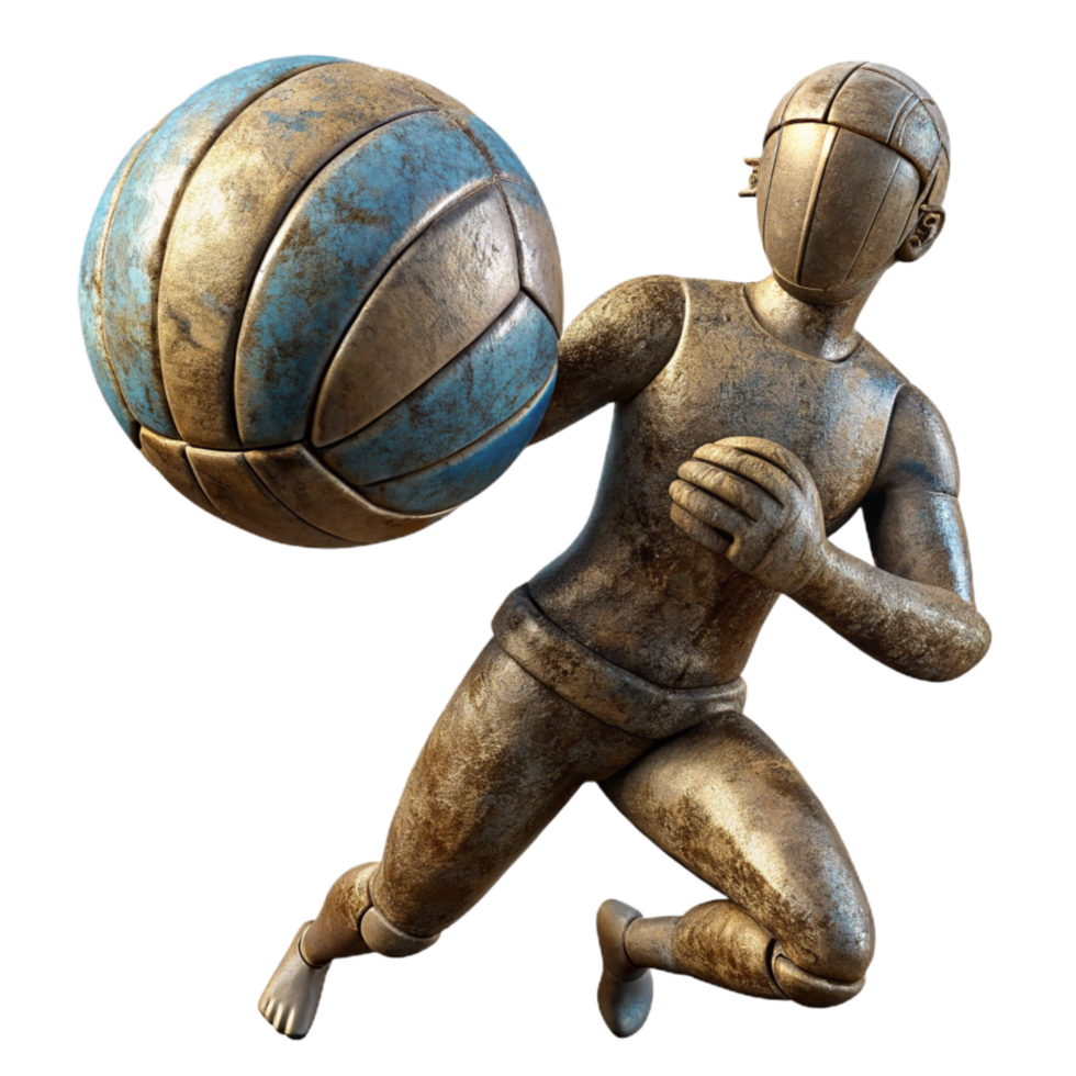 beautiful traditional Volleyball Player Receiving Ball Isolated Element professional png