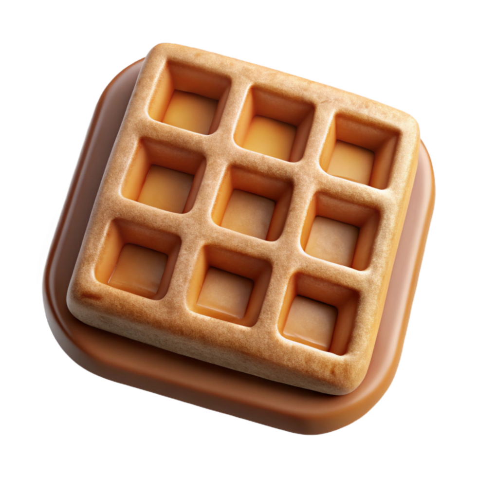 stunning minimalist Waffle Square Cutout Isolated 4K png