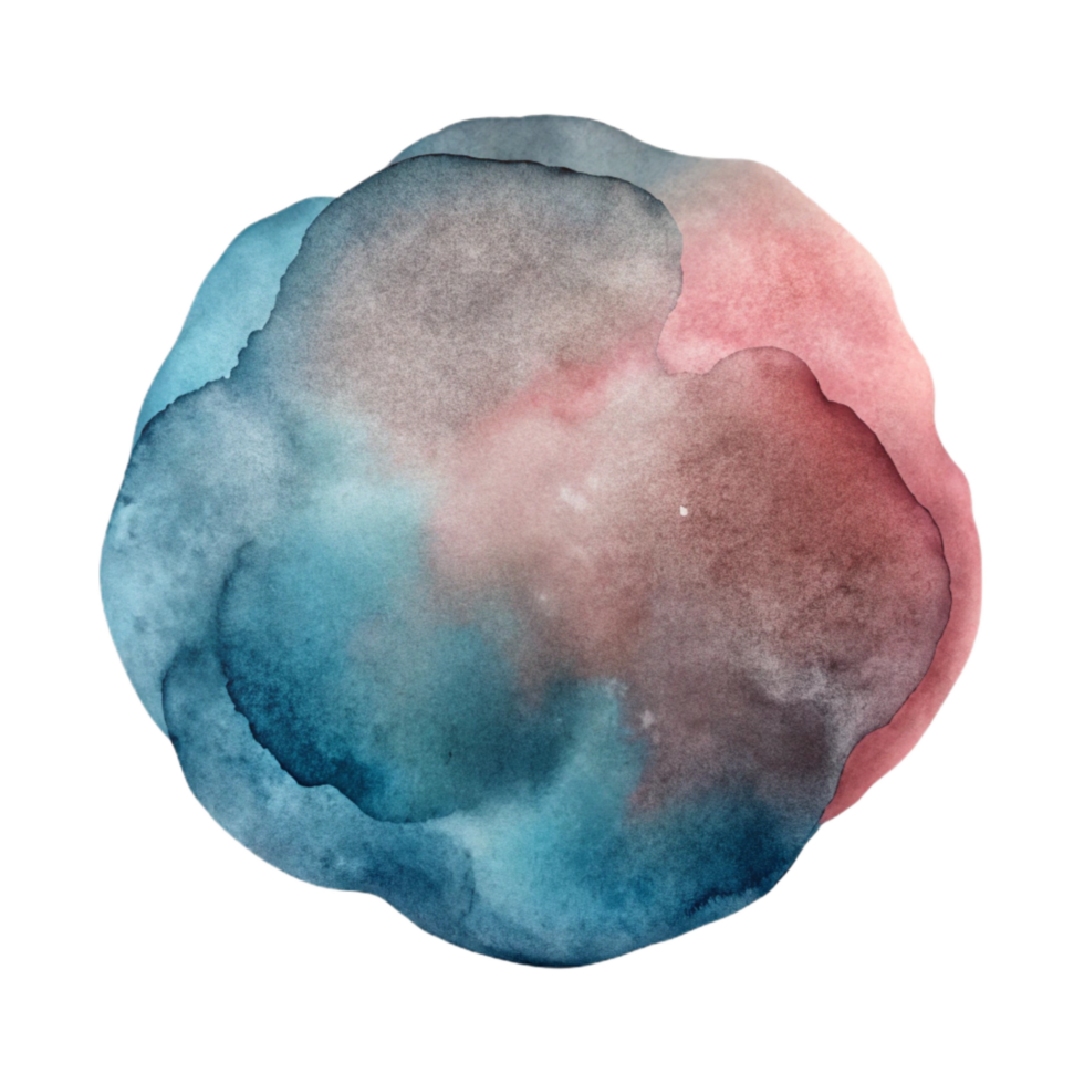 extraordinary creative Watercolor Stain Isolated with Soft Edges genuine png