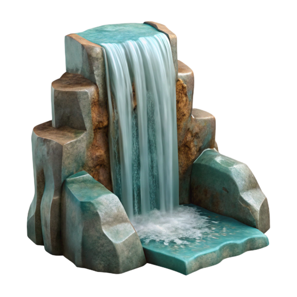 elegant contemporary Waterfall Cascade Side View Transparent Element professional png