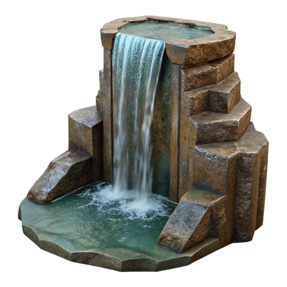 magnificent minimalist Waterfall Cascade Side View Transparent Element genuine png