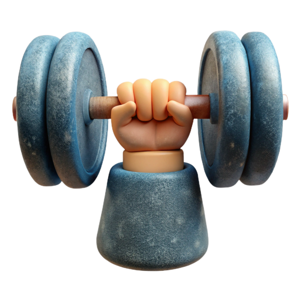 elegant creative Weightlifter Chalked Hands Close Up Transparent Background premium png