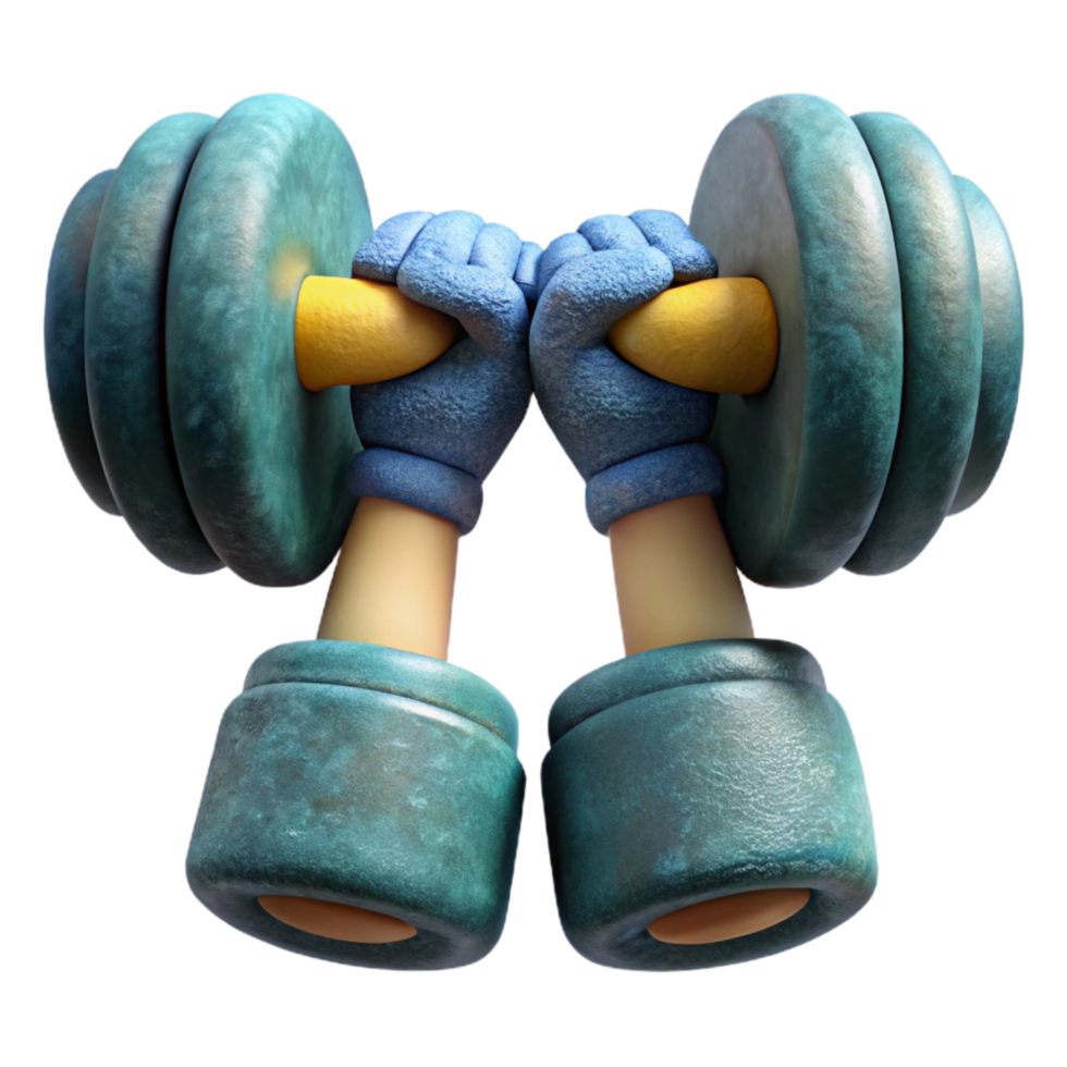 serene modern Weightlifter Chalked Hands Close Up Transparent Background high resolution png