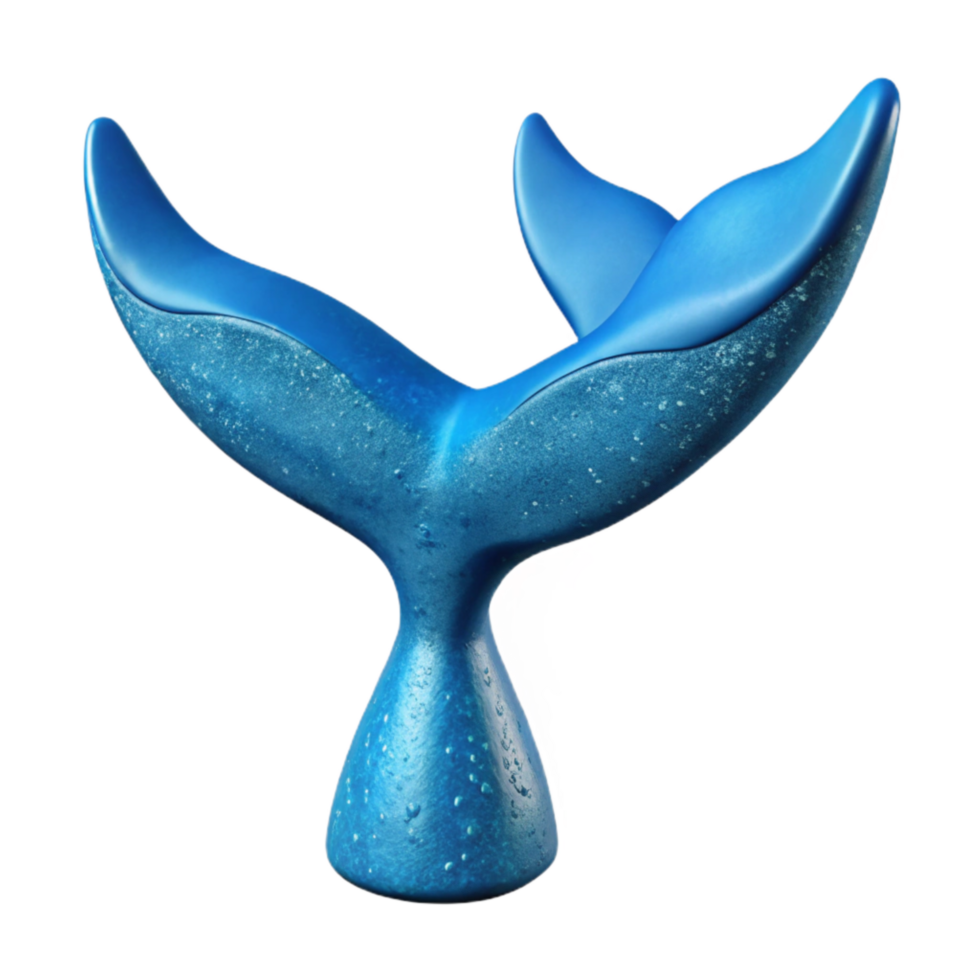 extraordinary creative Whale Tail Cutout with Blue Water high quality png