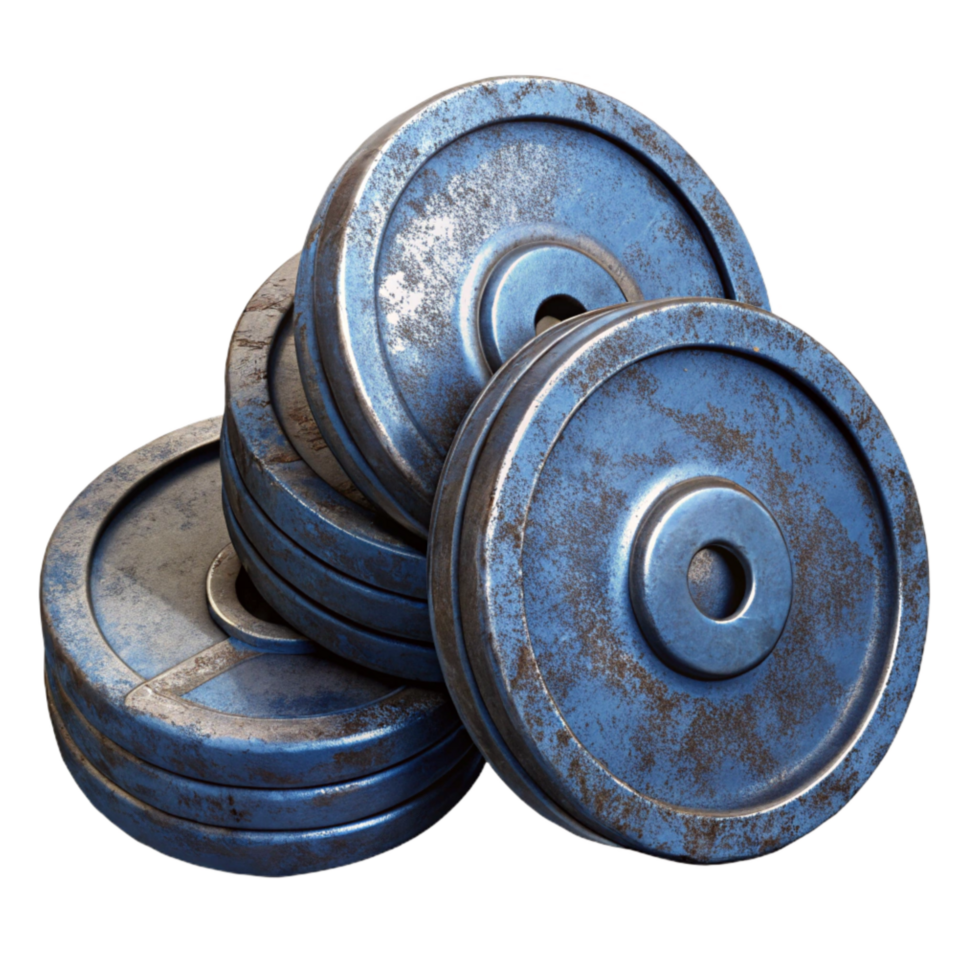 wonderful classic Weightlifting Plates Stacked Isolated Element 4K png