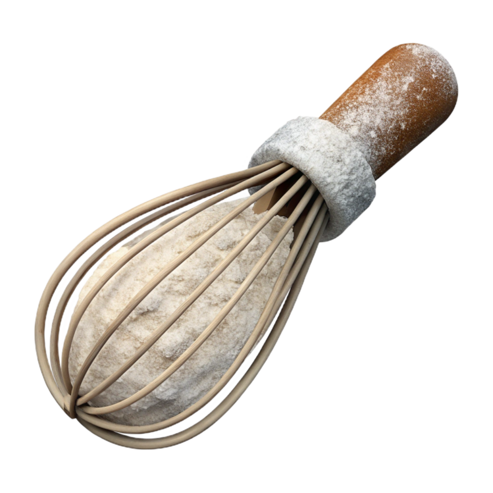 beautiful modern Whisk Cutout with Flour Dust detailed png