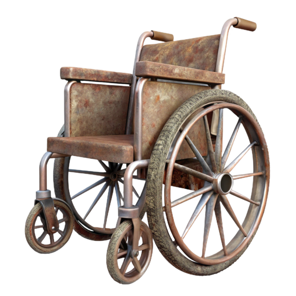 stunning rustic Wheelchair Side View Transparent detailed png