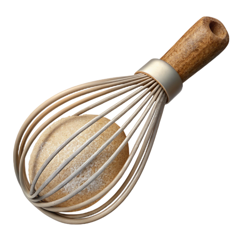 magnificent classic Whisk Cutout with Flour Dust premium png