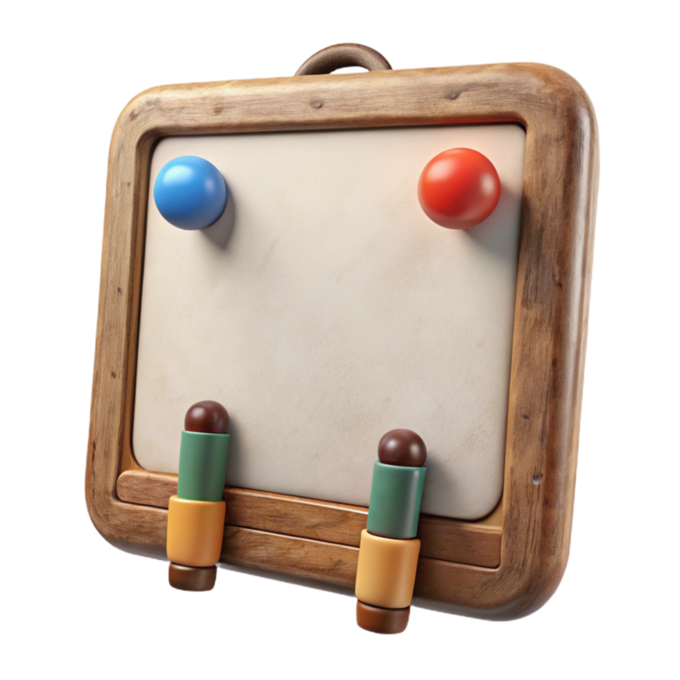 magnificent creative Whiteboard with Markers Top View Isolated exclusive png
