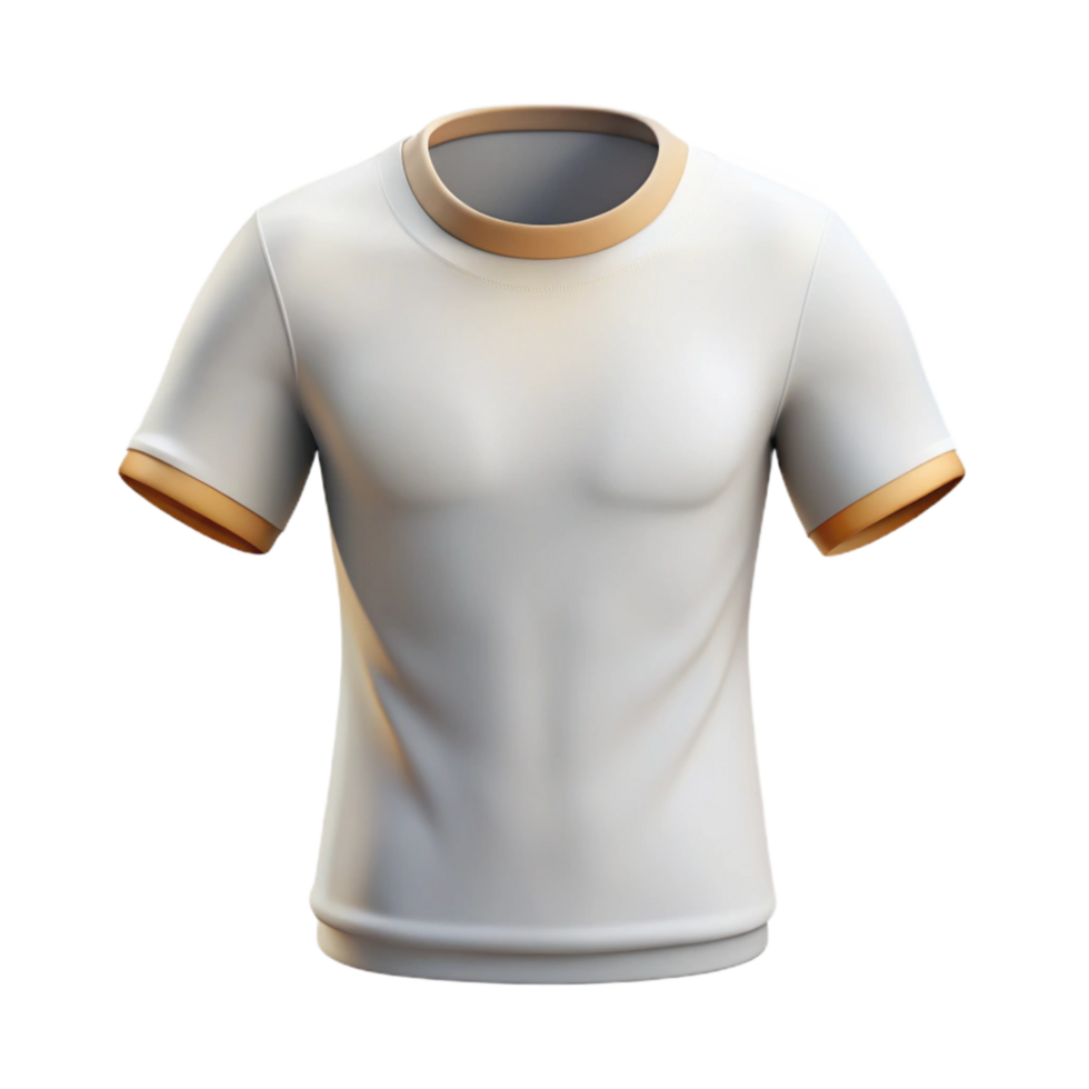 wonderful rustic White Cotton T-shirt Mockup Flat Lay Isolated high resolution png