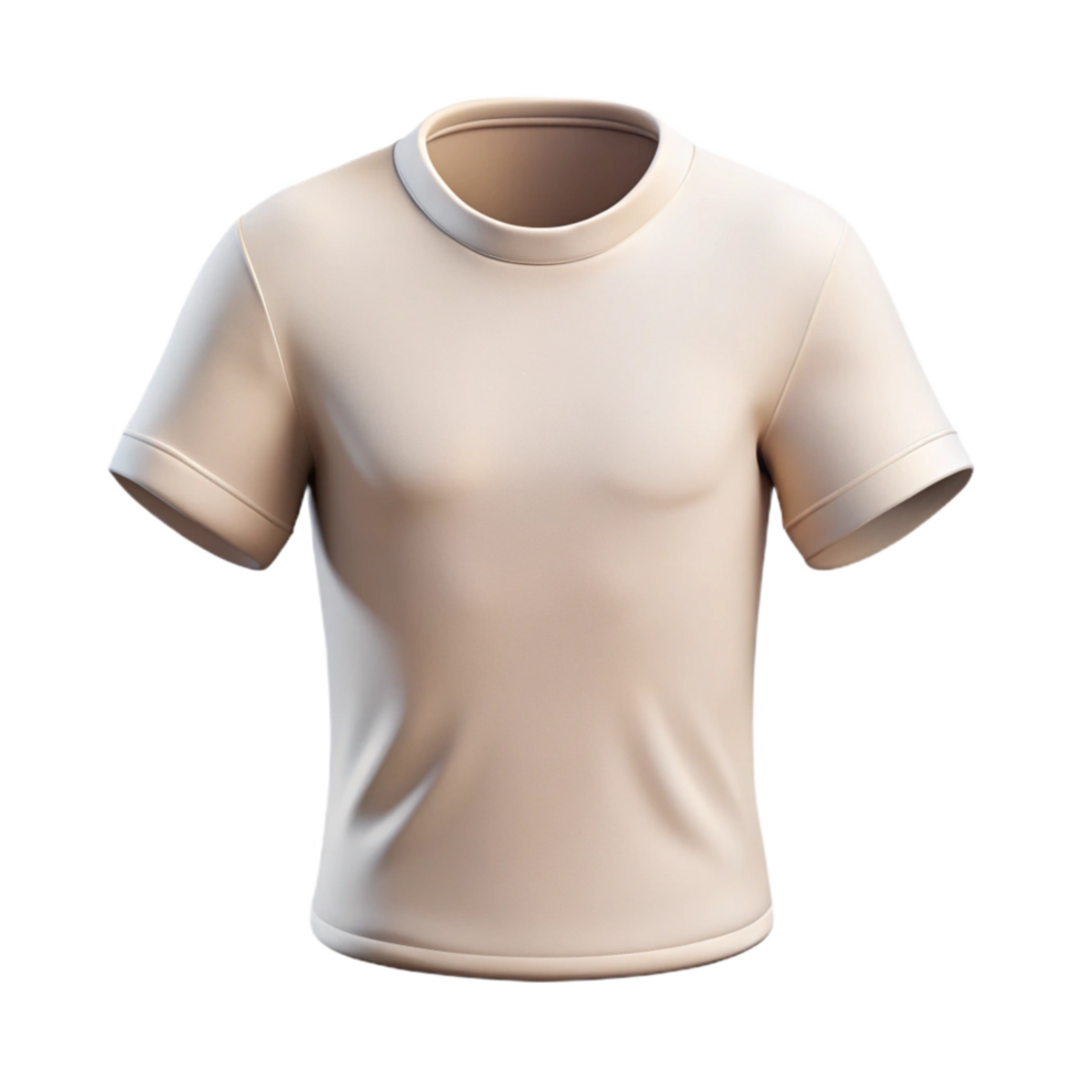 elegant minimalist White Cotton T-shirt Mockup Flat Lay Isolated genuine png