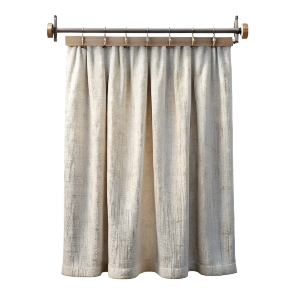 vibrant rustic White Shower Curtain Waterproof Isolated high resolution png