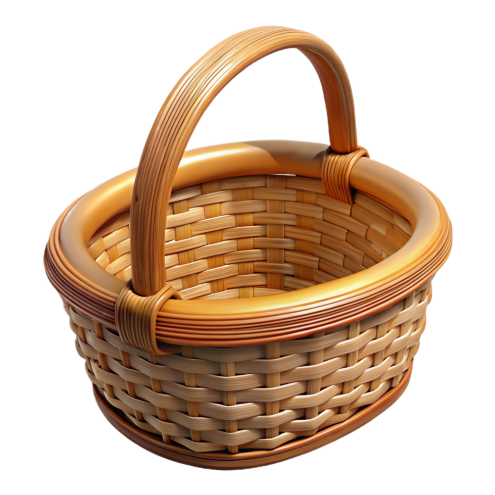 dramatic abstract Wicker Basket Oval Shape Transparent Background exclusive png